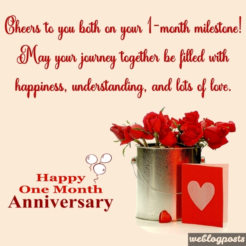 One Month Anniversary Wishes