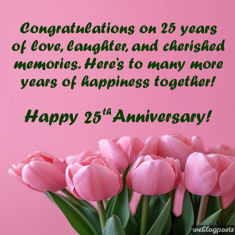 Happy 25th Wedding Anniversary Wishes